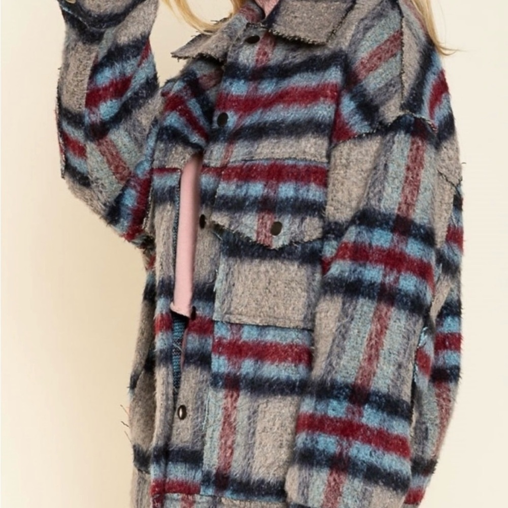 POL Multicolor Plaid Shacket